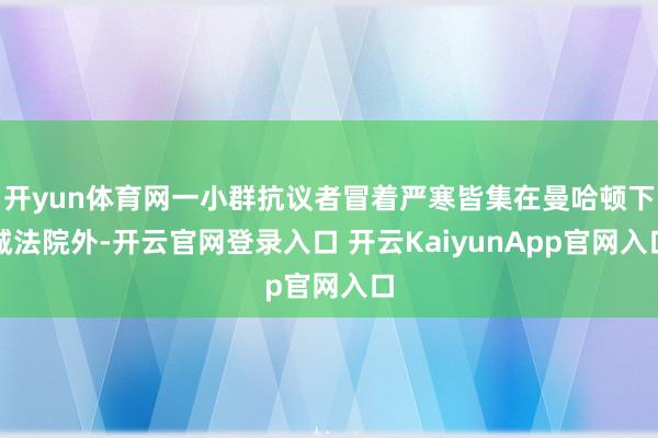 开yun体育网一小群抗议者冒着严寒皆集在曼哈顿下城法院外-开云官网登录入口 开云KaiyunApp官网入口