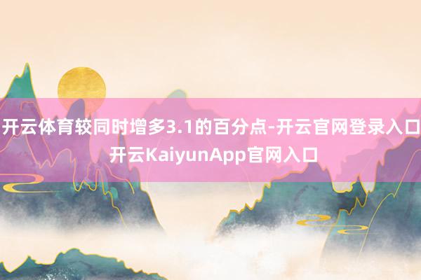 开云体育较同时增多3.1的百分点-开云官网登录入口 开云KaiyunApp官网入口