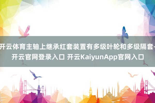 开云体育主轴上继承红套装置有多级叶轮和多级隔套-开云官网登录