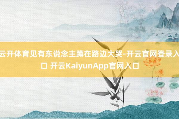 云开体育见有东说念主蹲在路边大哭-开云官网登录入口 开云Ka